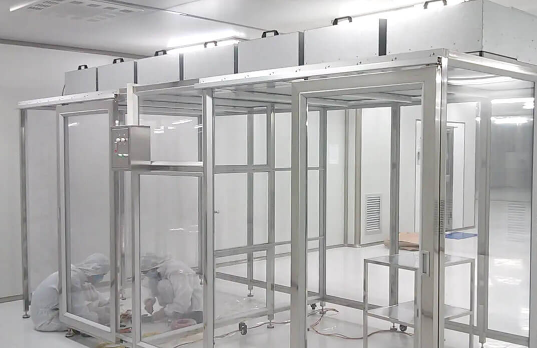 萬級(jí)鋼化玻璃潔凈棚效果圖