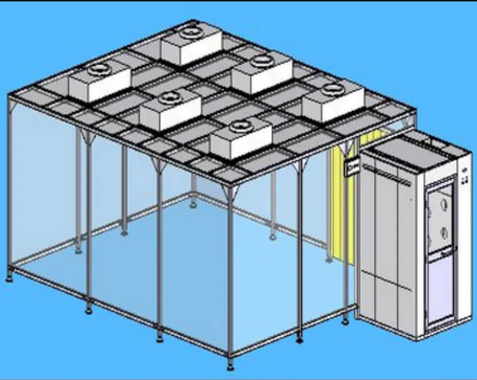 萬級(jí)鋼化玻璃潔凈棚效果圖