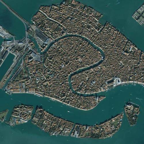 威尼斯景城市照片（威尼斯全景地图）